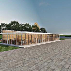 现代户外玻璃房3D模型下载